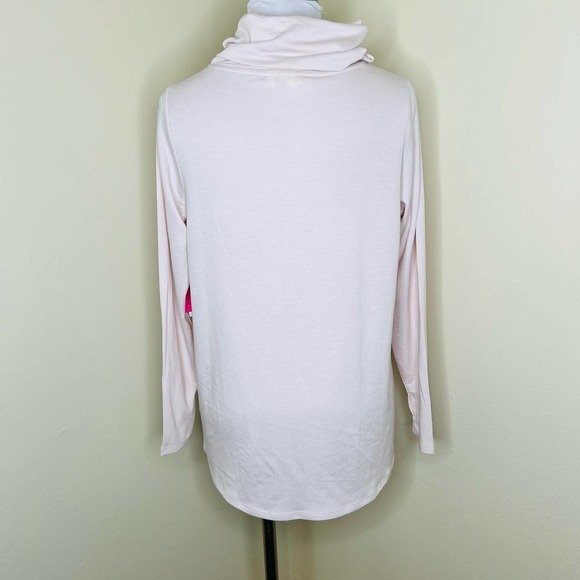NWT ADYP Turtleneck Top Sweater MEDIUM Light Pink Jersey Knit Pullover Modern - Picture 3 of 9